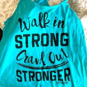 Bundle of 14 racer back tanks.